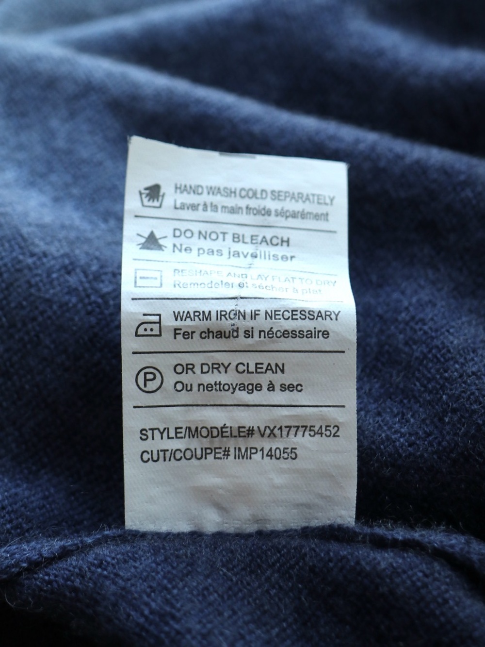 Grey to blue ombre wool/cashmere lightweight sweater - Picture 5 of 5
